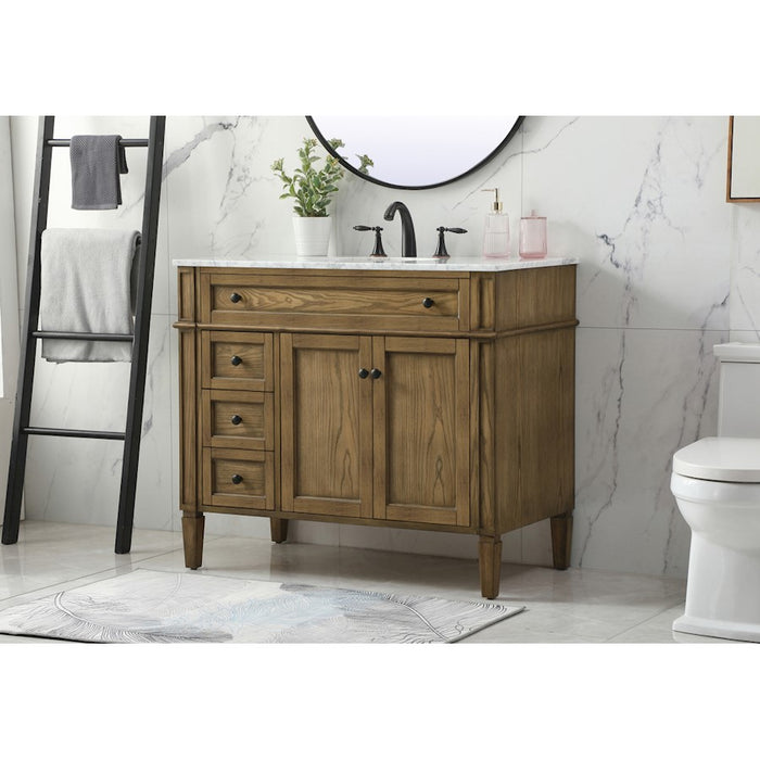 Elegant Park Avenue 40" Single Bathroom Vanity, Driftwood