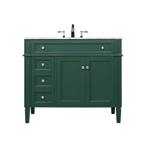 Elegant Kitchen/Bath Park Avenue 40" Single Bathroom Vanity, Green - VF12540GN