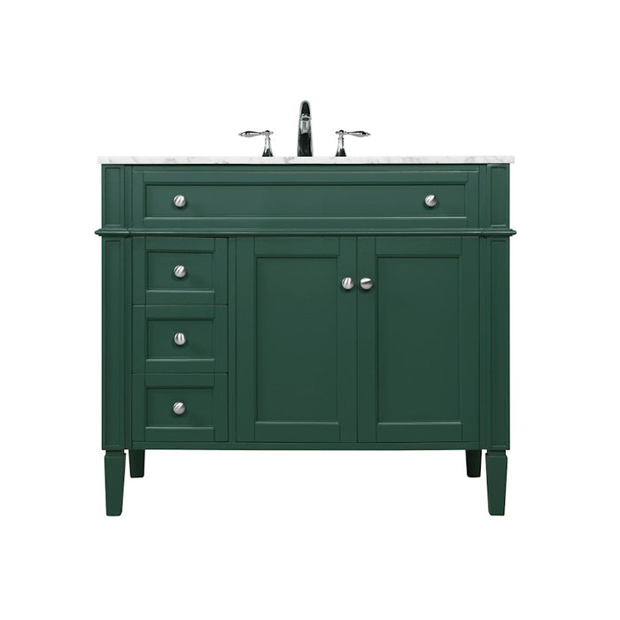 Elegant Kitchen/Bath Park Avenue 40" Single Bathroom Vanity, Green - VF12540GN