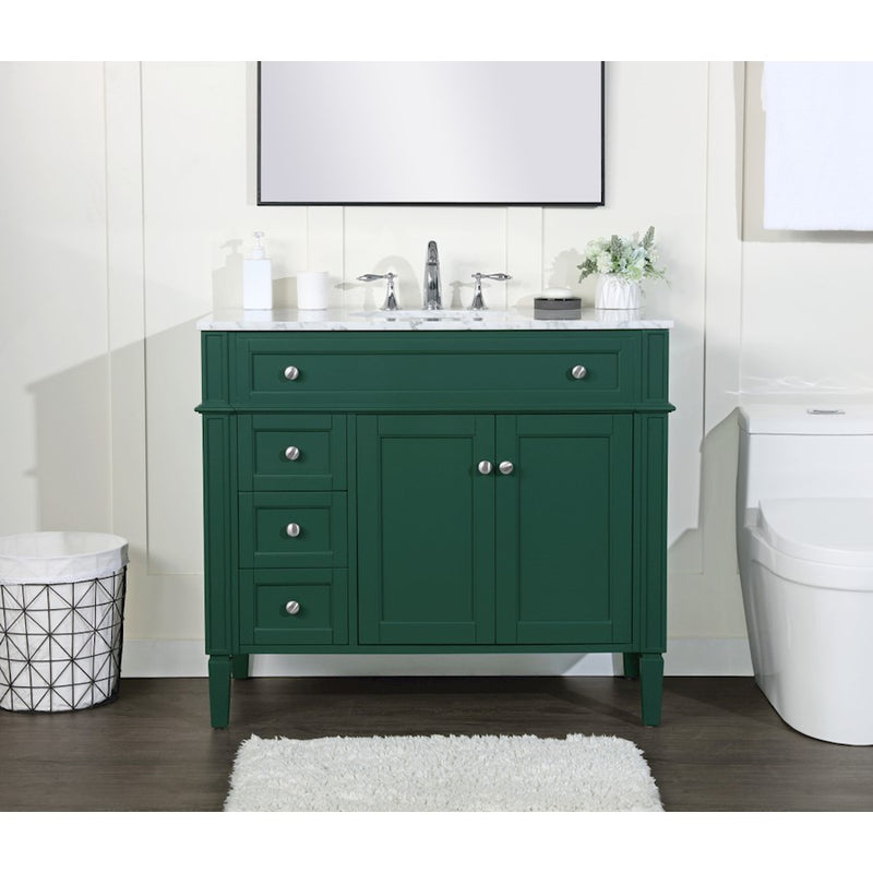 Elegant Kitchen/Bath Park Avenue 40" Single Bathroom Vanity, Green