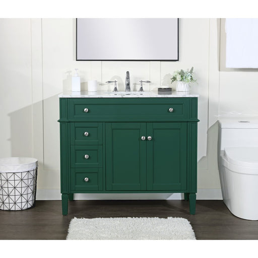 Elegant Kitchen/Bath Park Avenue 40" Single Bathroom Vanity, Green