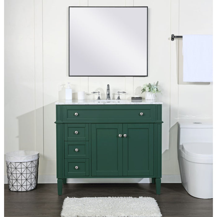 Elegant Kitchen/Bath Park Avenue 40" Single Bathroom Vanity, Green