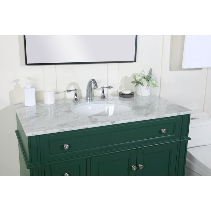 Elegant Kitchen/Bath Park Avenue 40" Single Bathroom Vanity, Green