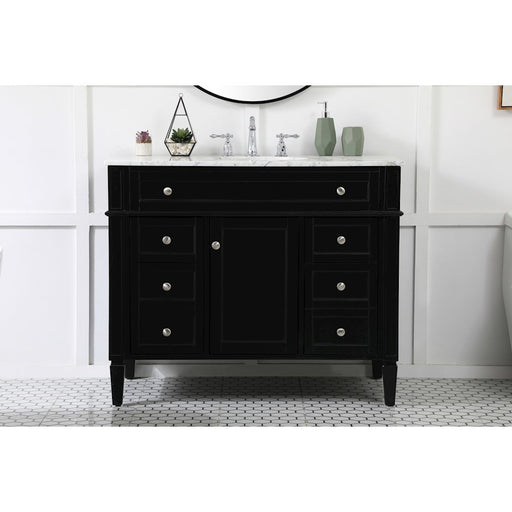 Elegant Kitchen/Bath Park Avenue 42" Single Bathroom Vanity, Black