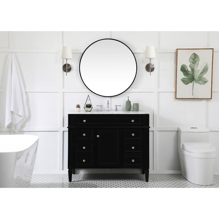 Elegant Kitchen/Bath Park Avenue 42" Single Bathroom Vanity, Black