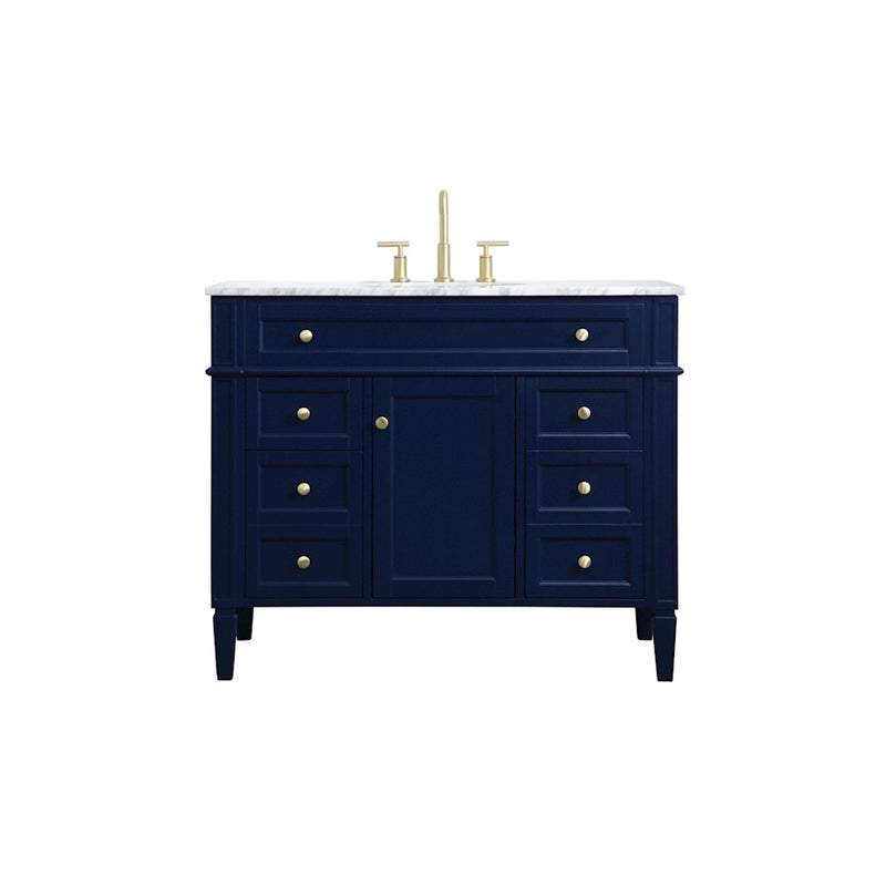 Elegant Kitchen/Bath Park Avenue 42" Single Bathroom Vanity, Blue - VF12542BL