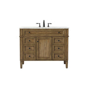 Elegant Park Avenue 42" Single Bathroom Vanity, Driftwood - VF12542DW