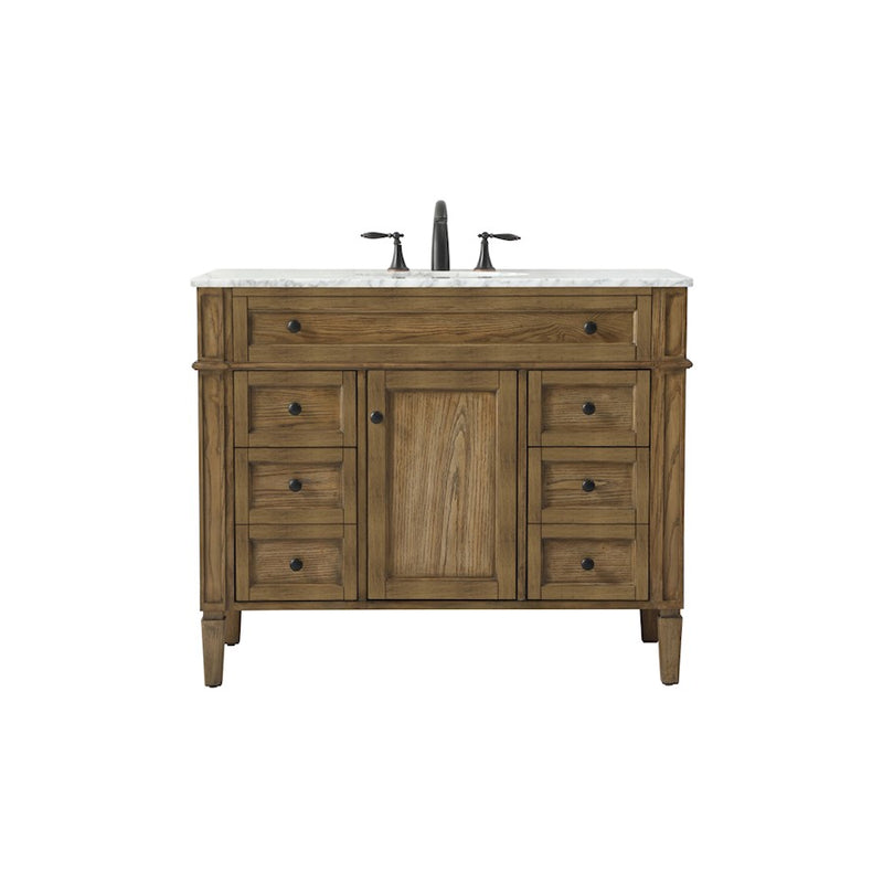 Elegant Park Avenue 42" Single Bathroom Vanity, Driftwood - VF12542DW