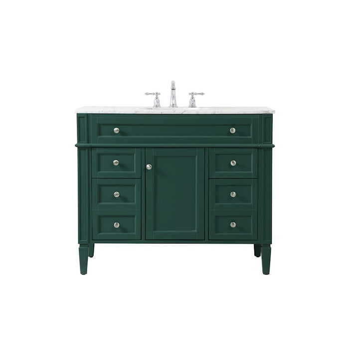 Elegant Kitchen/Bath Park Avenue 42" Single Bathroom Vanity, Green - VF12542GN
