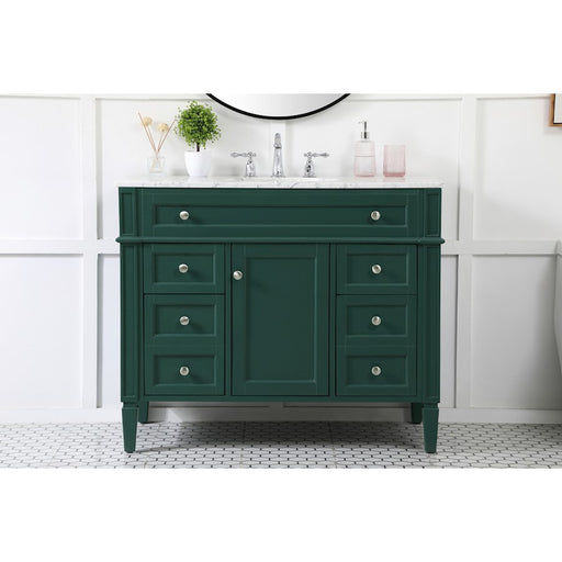 Elegant Kitchen/Bath Park Avenue 42" Single Bathroom Vanity, Green