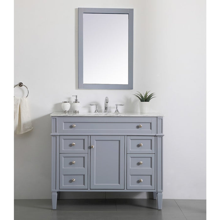 Elegant Kitchen/Bath Park Avenue 42" Single Bathroom Vanity, Grey