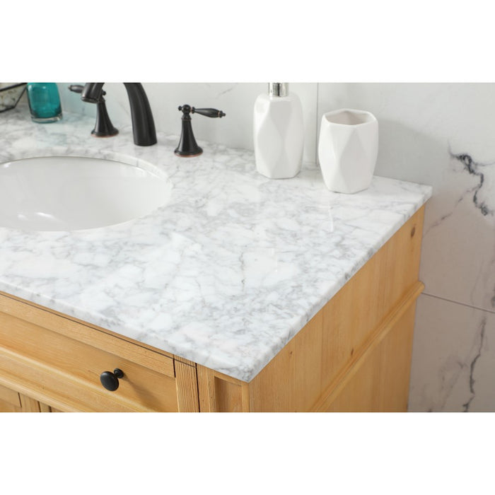 Elegant Park Avenue 42" Single Bathroom Vanity, Natural Wood