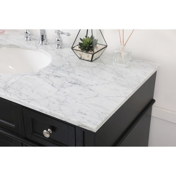 Elegant Kitchen/Bath Park Avenue 48" Single Bathroom Vanity, Black