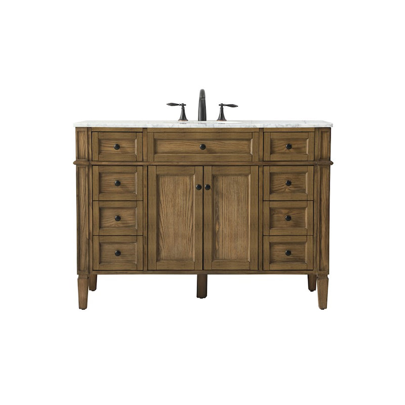 Elegant Park Avenue 48" Single Bathroom Vanity, Driftwood - VF12548DW