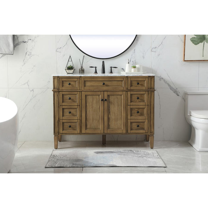 Elegant Park Avenue 48" Single Bathroom Vanity, Driftwood