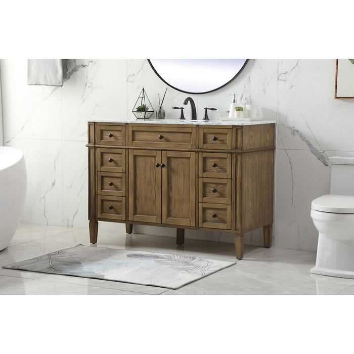 Elegant Park Avenue 48" Single Bathroom Vanity, Driftwood