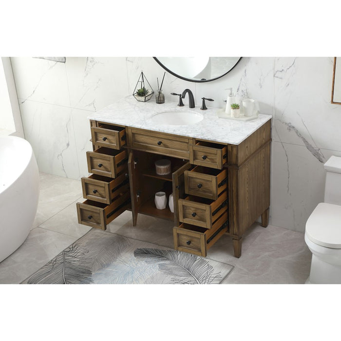 Elegant Park Avenue 48" Single Bathroom Vanity, Driftwood
