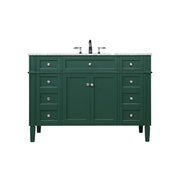 Elegant Kitchen/Bath Park Avenue 48" Single Bathroom Vanity, Green - VF12548GN