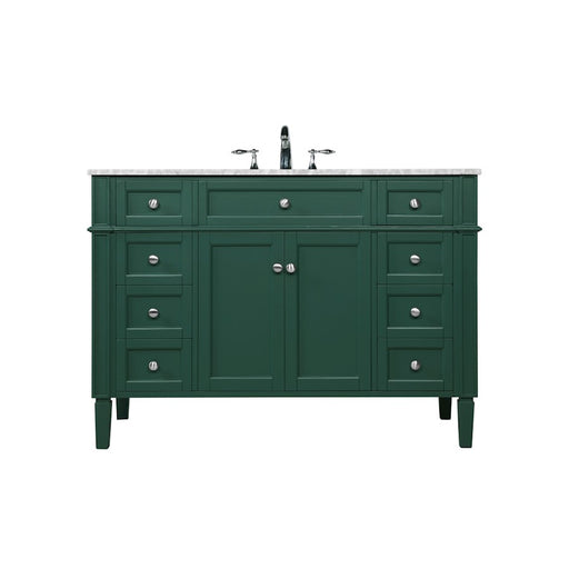 Elegant Kitchen/Bath Park Avenue 48" Single Bathroom Vanity, Green - VF12548GN