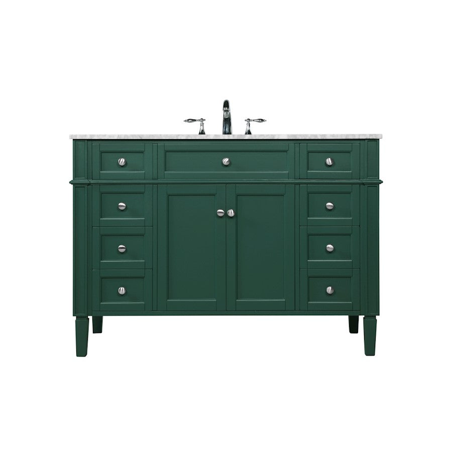 Elegant Kitchen/Bath Park Avenue 48" Single Bathroom Vanity, Green - VF12548GN