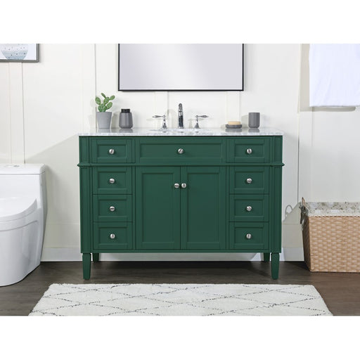 Elegant Kitchen/Bath Park Avenue 48" Single Bathroom Vanity, Green