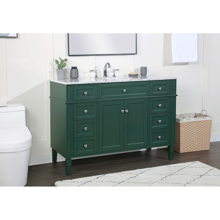 Elegant Kitchen/Bath Park Avenue 48" Single Bathroom Vanity, Green