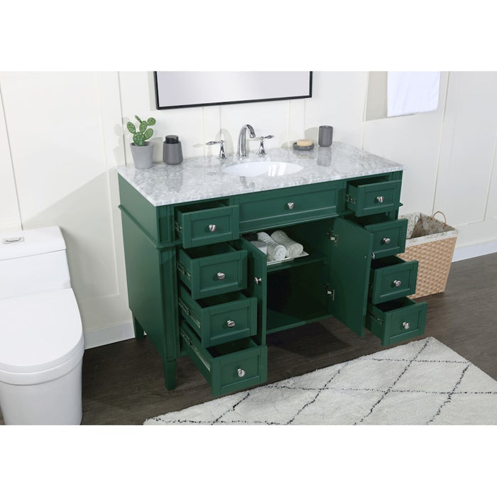 Elegant Kitchen/Bath Park Avenue 48" Single Bathroom Vanity, Green