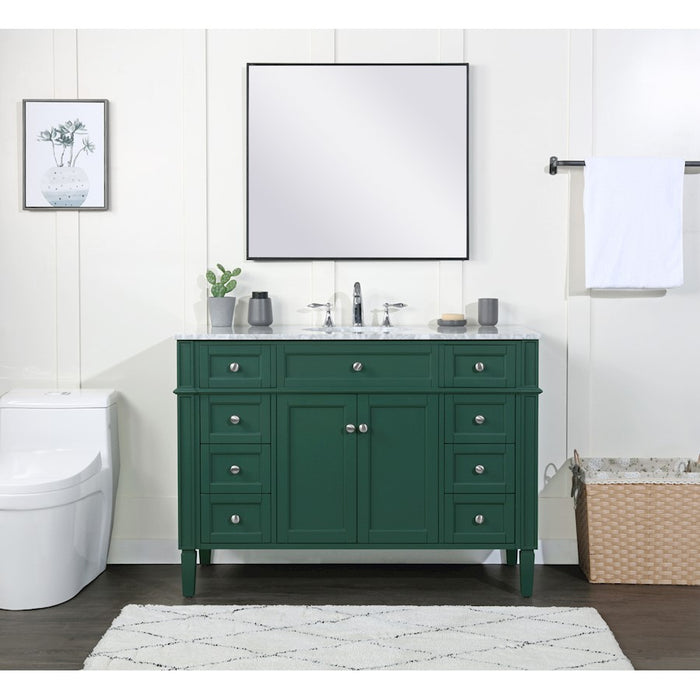 Elegant Kitchen/Bath Park Avenue 48" Single Bathroom Vanity, Green