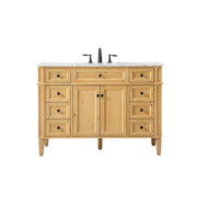 Elegant Park Avenue 48" Single Bathroom Vanity, Natural Wood - VF12548NW