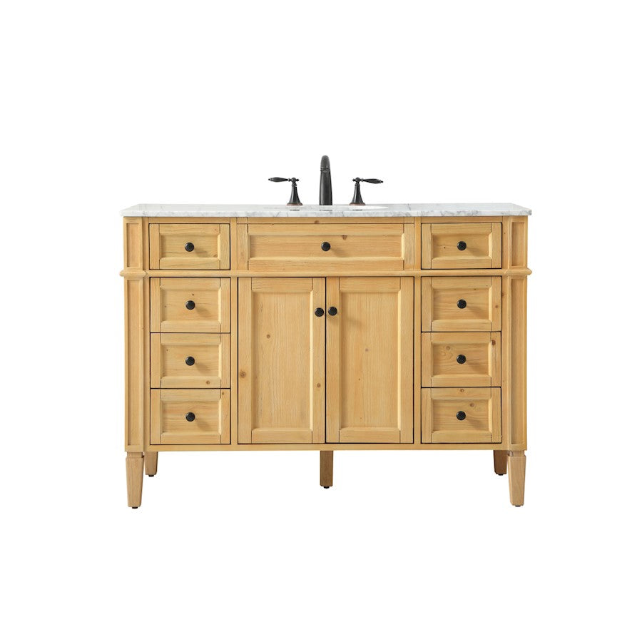 Elegant Park Avenue 48" Single Bathroom Vanity, Natural Wood - VF12548NW