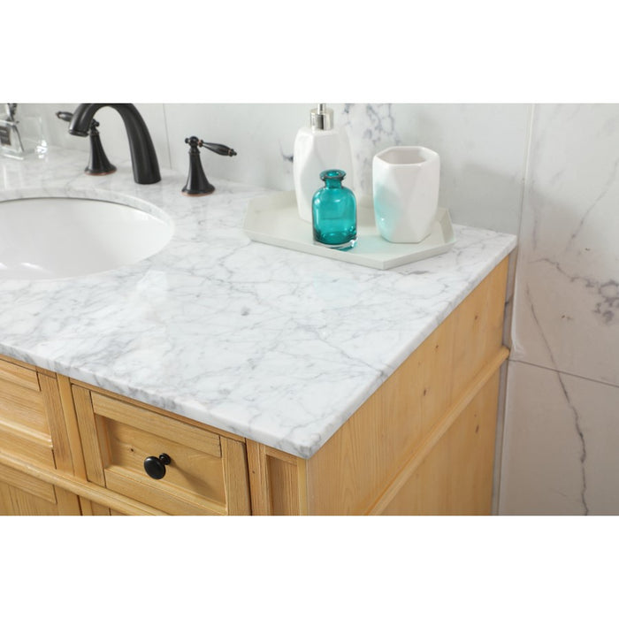 Elegant Park Avenue 48" Single Bathroom Vanity, Natural Wood