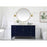 Elegant Kitchen/Bath Park Avenue 60" Single Bathroom Vanity, Blue