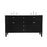 Elegant Kitchen/Bath Park Avenue 60" Double Bathroom Vanity, Black - VF12560DBK