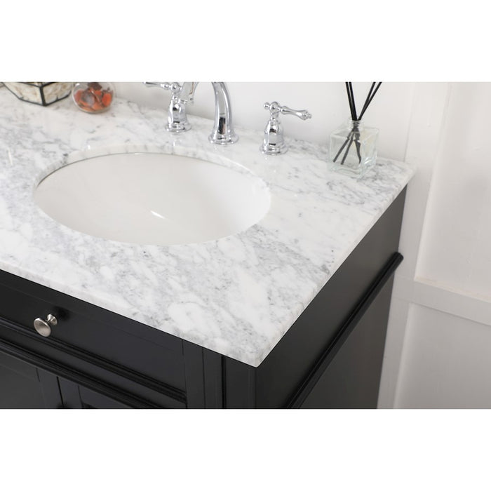 Elegant Kitchen/Bath Park Avenue 60" Double Bathroom Vanity, Black