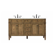Elegant Park Avenue 60" Double Bathroom Vanity, Driftwood - VF12560DDW