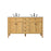 Elegant Park Avenue 60" Double Bathroom Vanity, Natural Wood - VF12560DNW