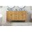 Elegant Park Avenue 60" Double Bathroom Vanity, Natural Wood