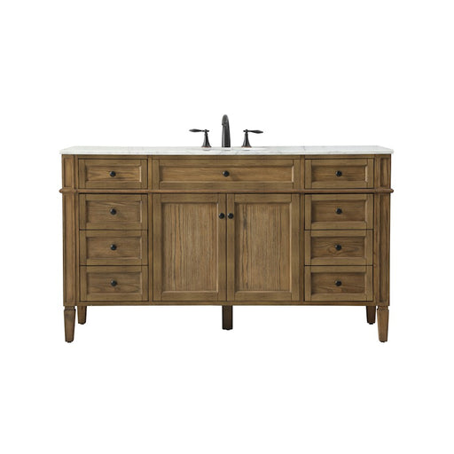 Elegant Park Avenue 60" Single Bathroom Vanity, Driftwood - VF12560DW