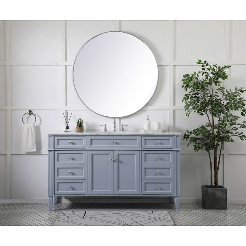 Elegant Kitchen/Bath Park Avenue 60" Single Bathroom Vanity, Grey