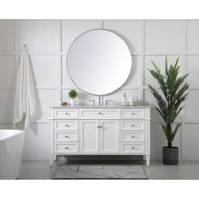 Elegant Kitchen/Bath Park Avenue 60" Single Bathroom Vanity, White