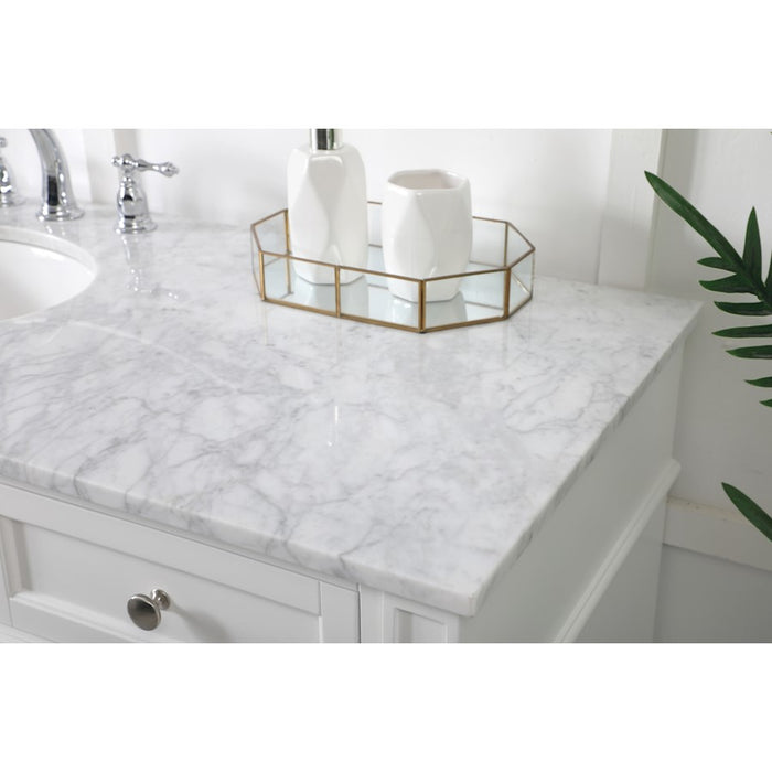Elegant Kitchen/Bath Park Avenue 60" Single Bathroom Vanity, White