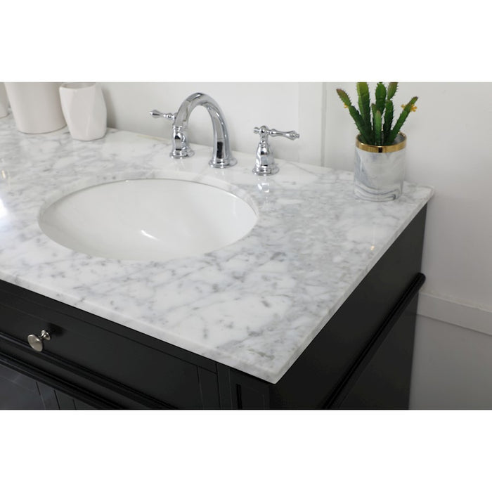 Elegant Kitchen/Bath Park Avenue 72" Double Bathroom Vanity, Black