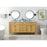 Elegant Park Avenue 72" Double Bathroom Vanity, Natural Wood