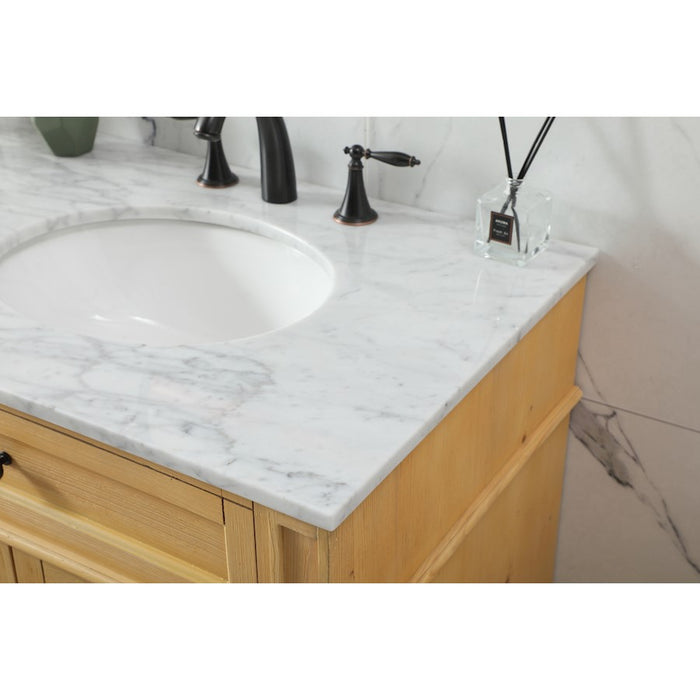 Elegant Park Avenue 72" Double Bathroom Vanity, Natural Wood
