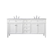 Elegant Kitchen/Bath Park Avenue 72" Double Bathroom Vanity, White - VF12572DWH