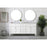 Elegant Kitchen/Bath Park Avenue 72" Double Bathroom Vanity, White