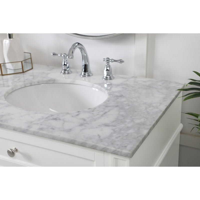Elegant Kitchen/Bath Park Avenue 72" Double Bathroom Vanity, White