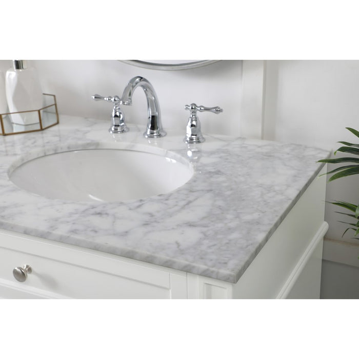 Elegant Kitchen/Bath Park Avenue 72" Double Bathroom Vanity, White