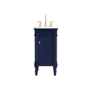 Elegant Kitchen/Bath Lexington 18.5" Single Bathroom Vanity, Blue - VF13018BL