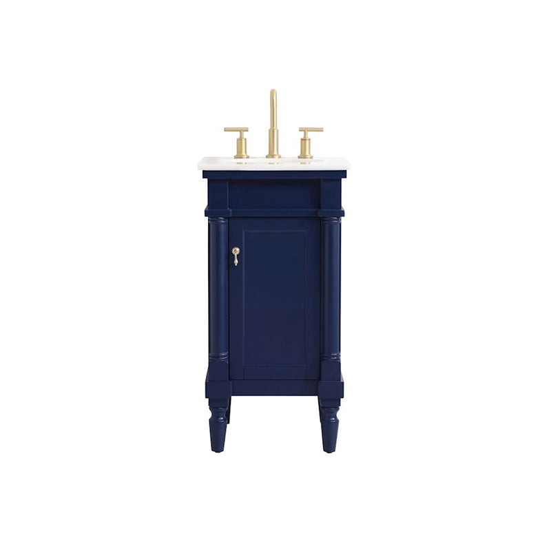 Elegant Kitchen/Bath Lexington 18.5" Single Bathroom Vanity, Blue - VF13018BL